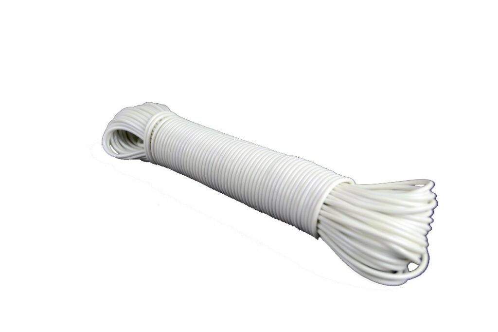 WASH LINE 30MT WHITE PLASTIC COATED