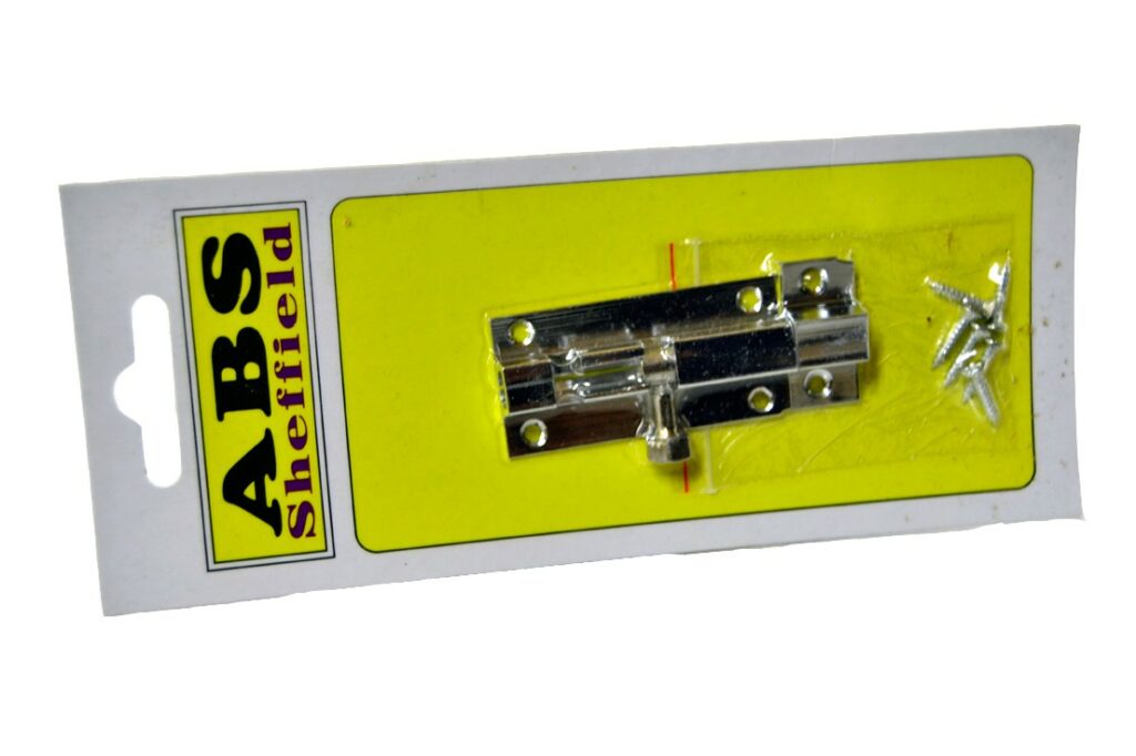 BARREL BOLTS 63MM CHROME STRAIGHT