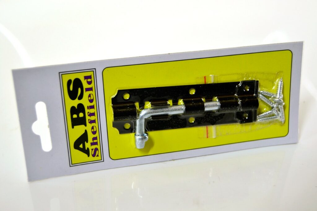 BARREL BOLTS BLACK JAPAN 100MM