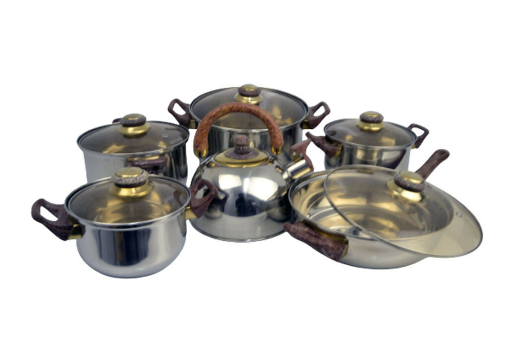 POT SET STAINLESS STEEL M001 12PC SET