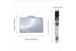 PLASTIC ID HOLDER WITH METAL CLIPS HORIZONTAL