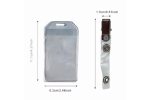 PLASTIC ID HOLDER WITH METAL CLIPS VERTICAL