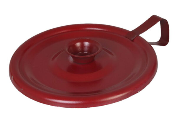 CANDLE STICK HOLDER METAL RED