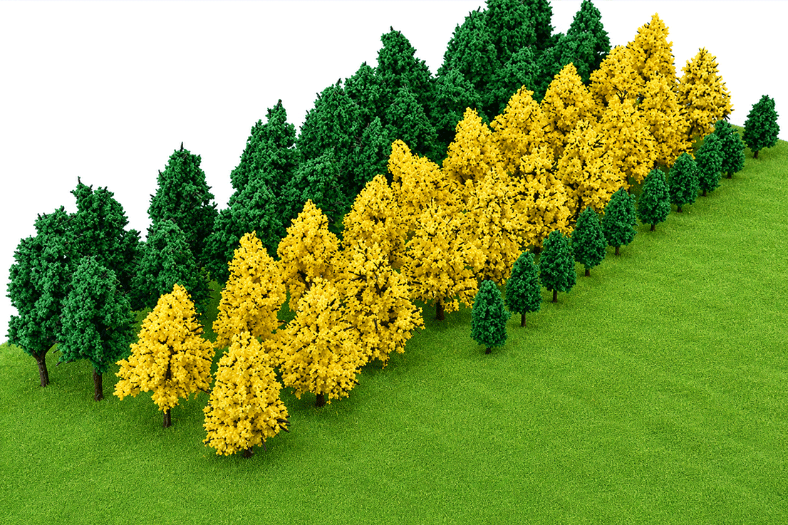 50-PIECE MINIATURE POPLAR & GINKGO TREE SCHOOL PROJECT SET