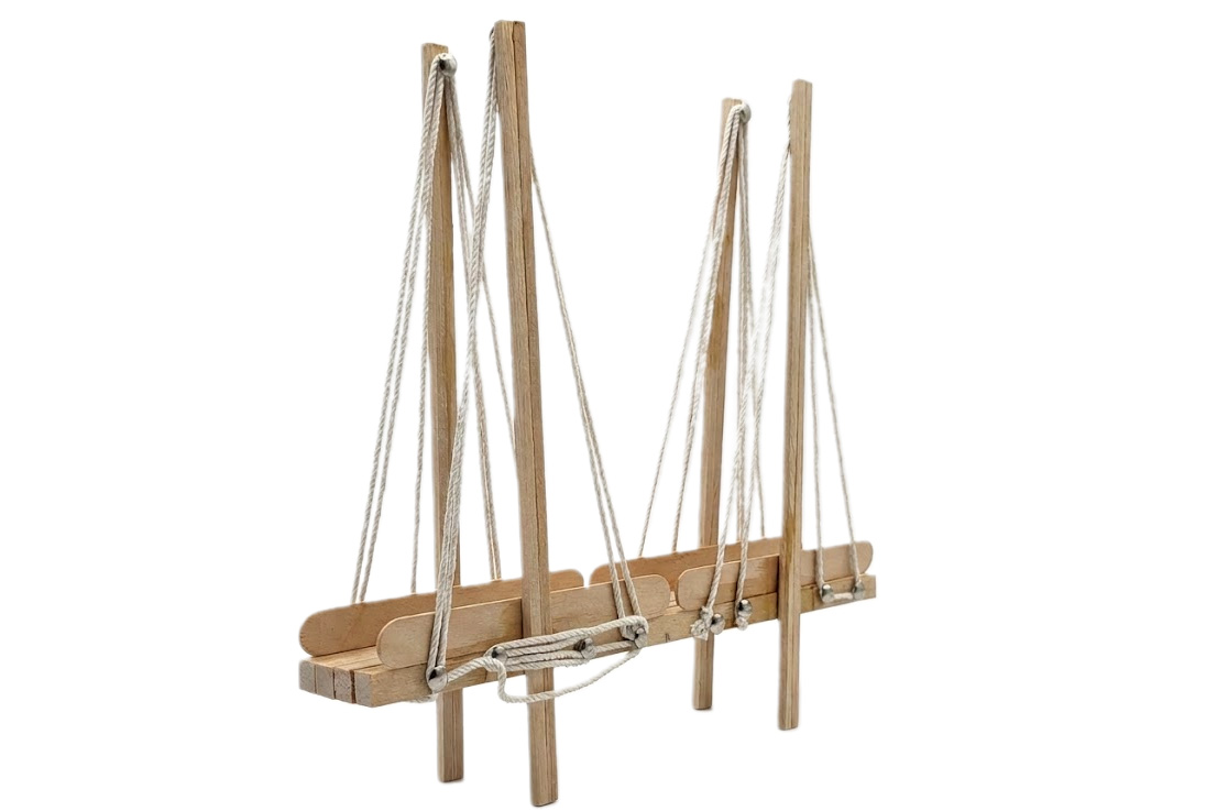 SCHOOL PROJECT SET CABLE STAYED BRIDGE