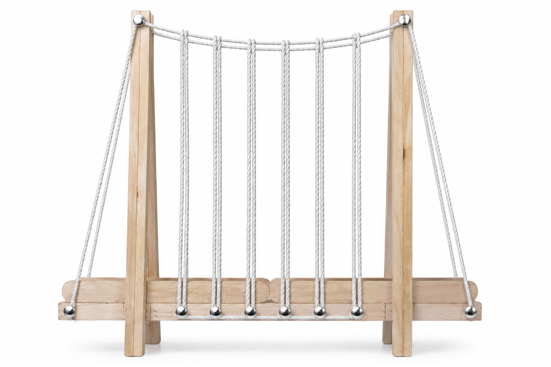 SCHOOL PROJECT SET SUSPENSION BRIDGE