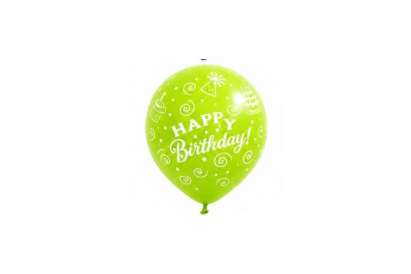 PARTY HAPPY BIRTHDAR BALOONS 300MM 10PC GREEN